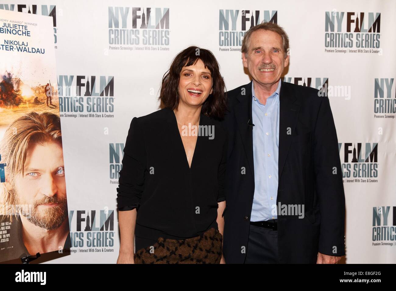 New York, NY, USA. 7th Oct, 2014. Juliette Binoche, Peter Travers at arrivals for 1,000 TIMES GOOD NIGHT Screening, AMC Empire 25 Theatre, New York, NY October 7, 2014. Credit:  Jason Smith/Everett Collection/Alamy Live News Stock Photo