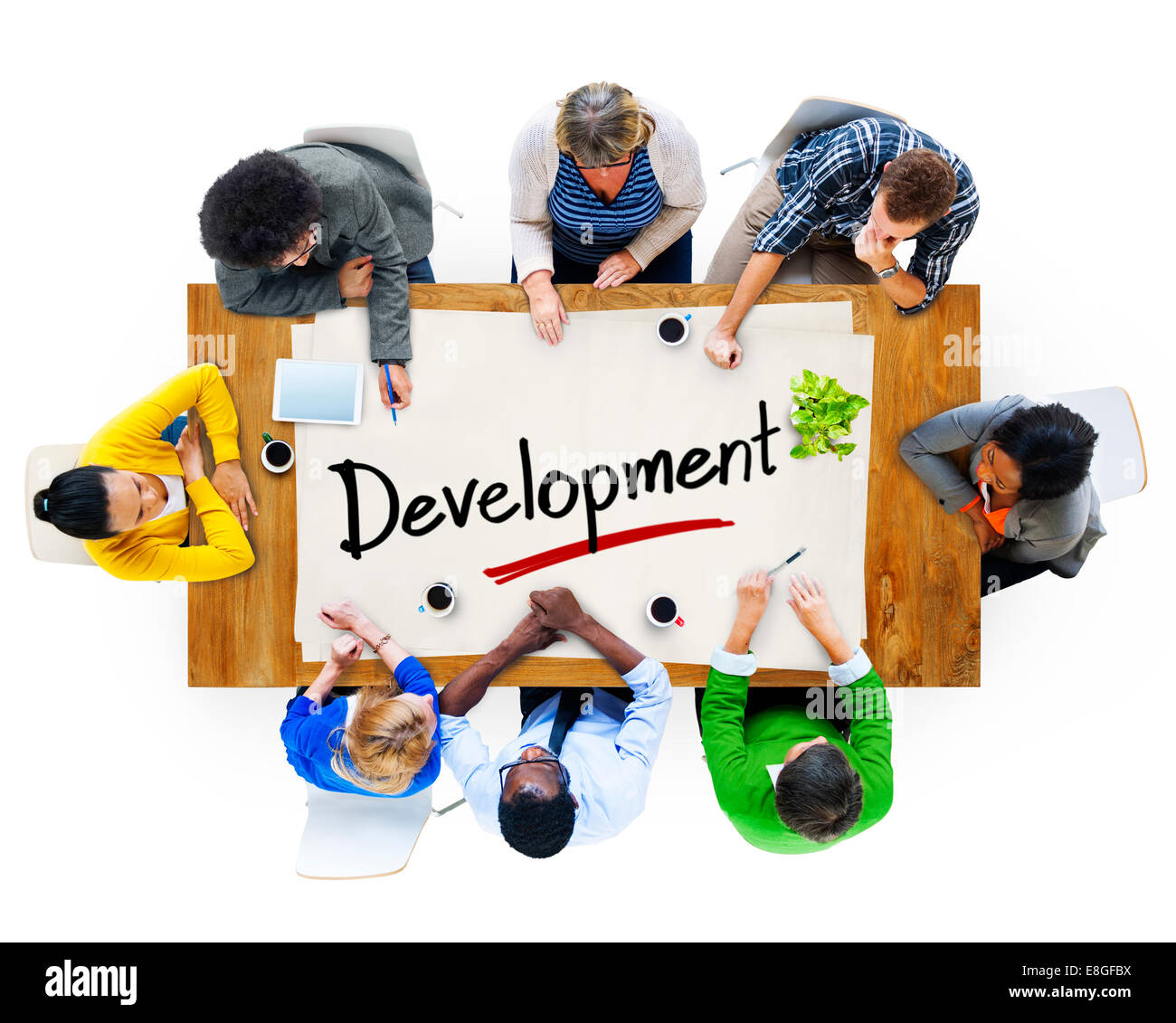 Aerial View with People and Text Development Stock Photo - Alamy