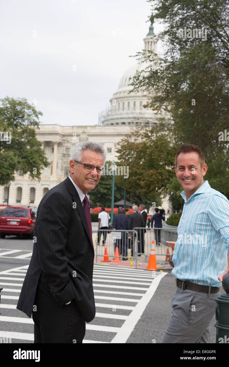 Representative Alan Lowenthal with his son Superior Court Judge Stock