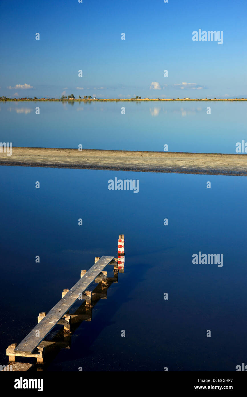 Lagoon of Messolonghi-Aitoliko (Aitolakarnania prefecture), one of the most peaceful places in whole Greece. Stock Photo