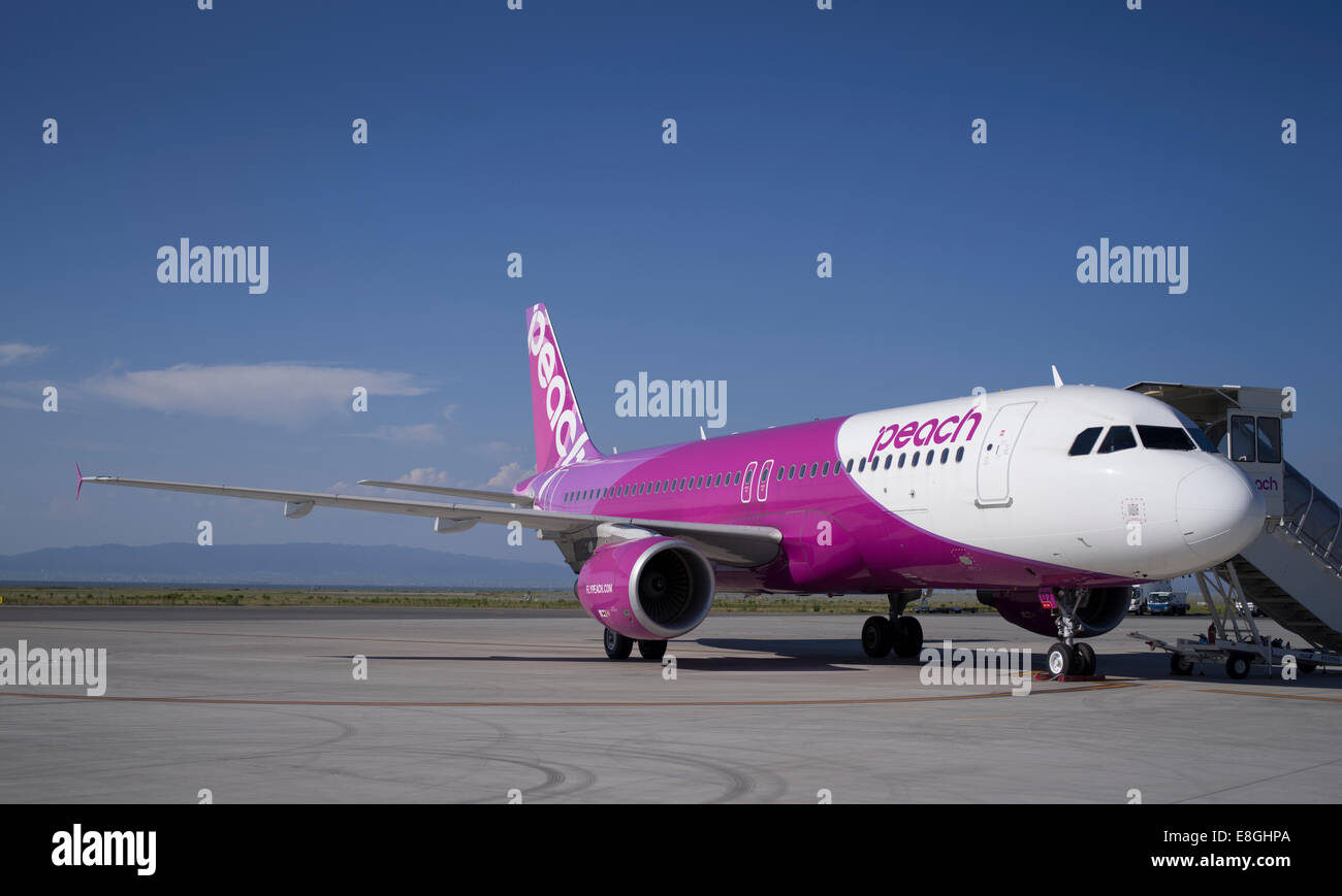 Peach Aviation, Japanese Low cost carrier airline based in Osaka, Japan Stock Photo