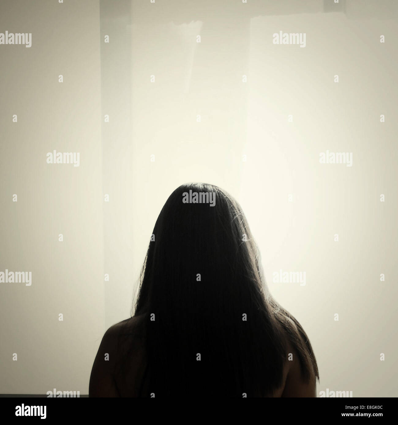 Rear view of woman with long hair Stock Photo - Alamy