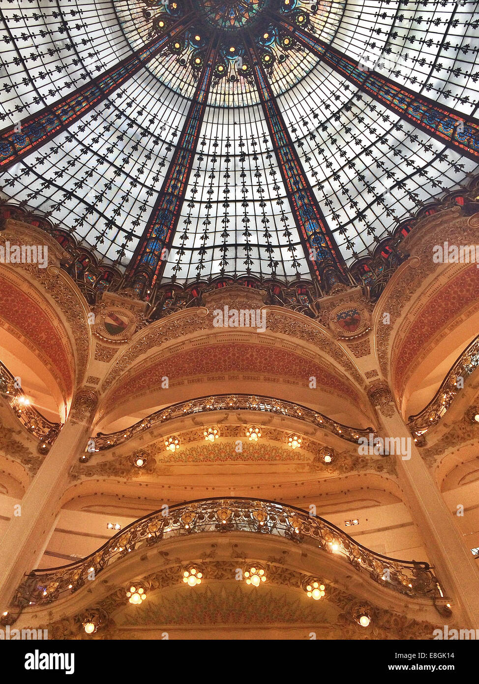 France, Paris,  Galeries Lafayette Stock Photo