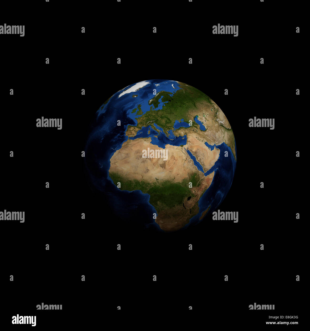 Digitally generated image of planet earth Stock Photo