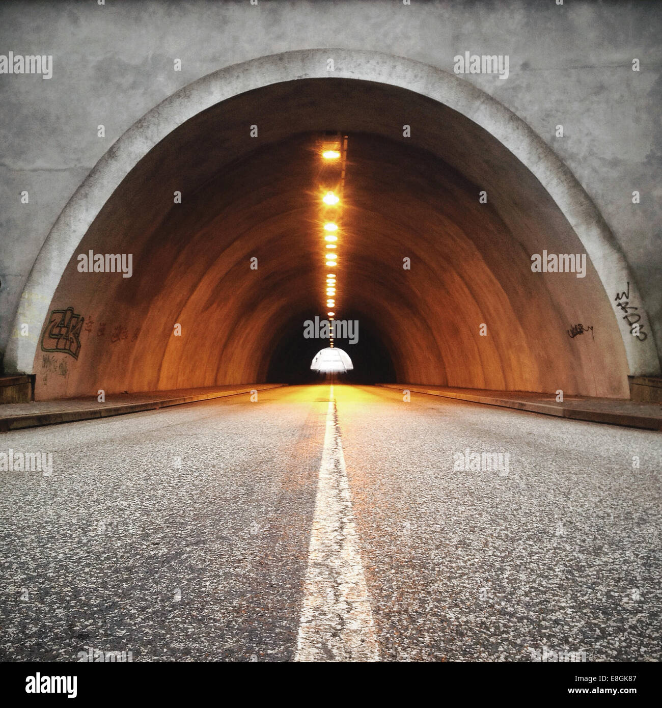 Road through a tunnel Stock Photo 74125079 Alamy