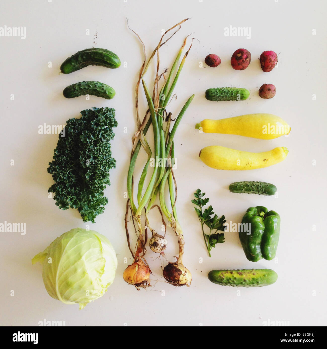 Arrangement of fresh vegetables Stock Photo