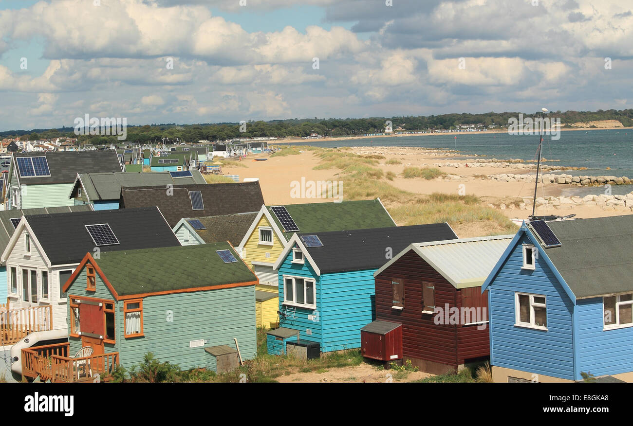 United Kingdom, England, Dorset, Beach huts Stock Photo