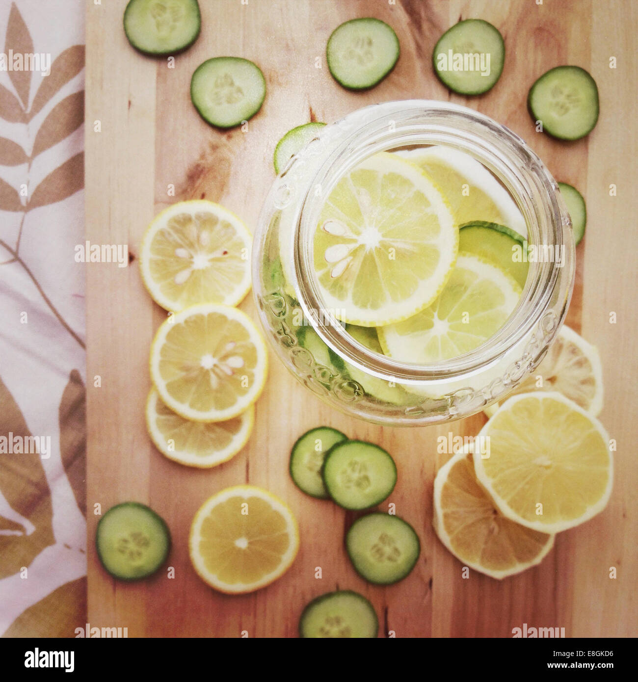 Jar With Lemon And Lime Slices Stock Photo 74125218 Alamy