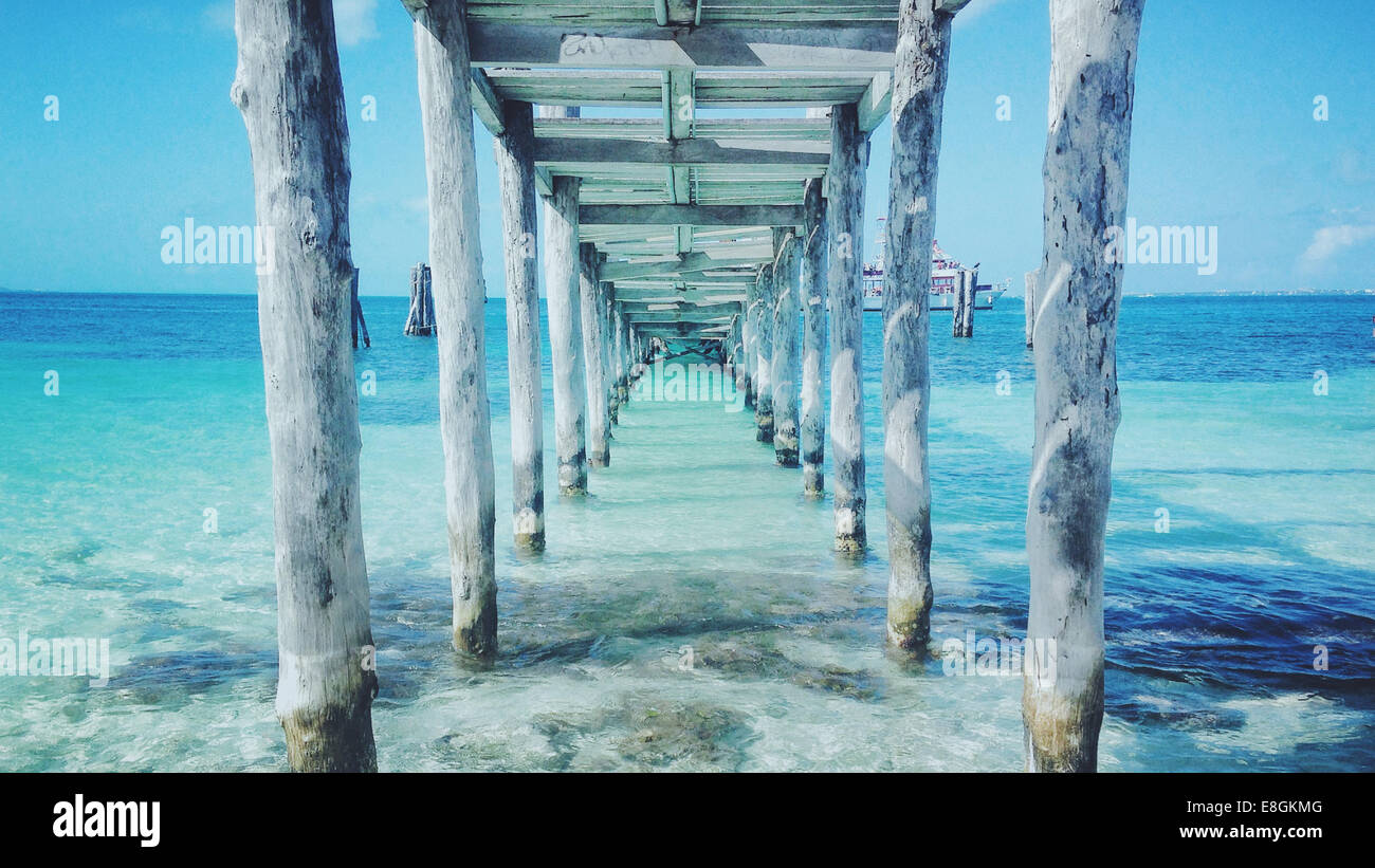 View Off Pier View of pier Stock Photo - Alamy