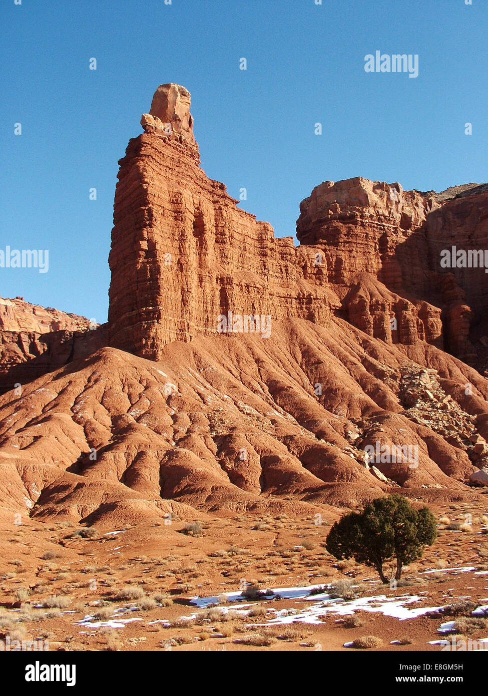Titanic rock, Capitol Reef National Park, Utah, United States Stock Photo
