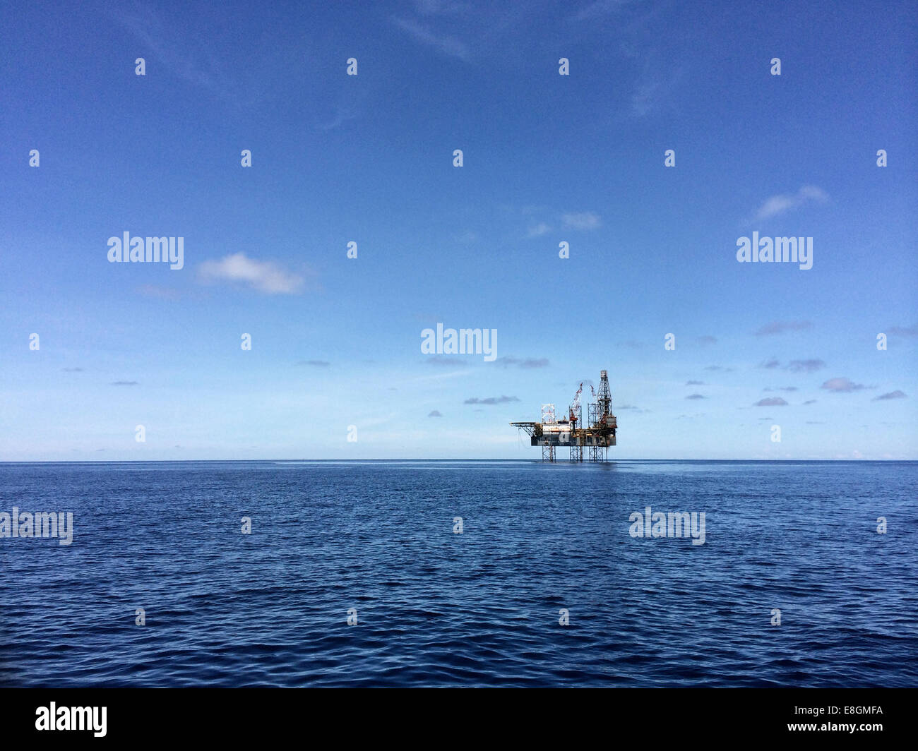 Drilling platform - offshore Stock Photo