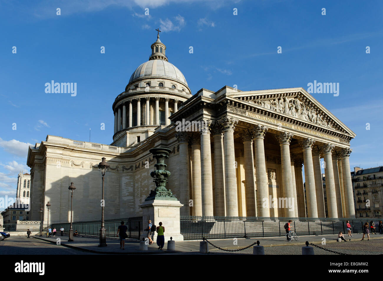 Pantheon, Rue Soufflot, Sorbonne, 5th Arrondissement, Latin Quarter, Paris, France, Stock Photo