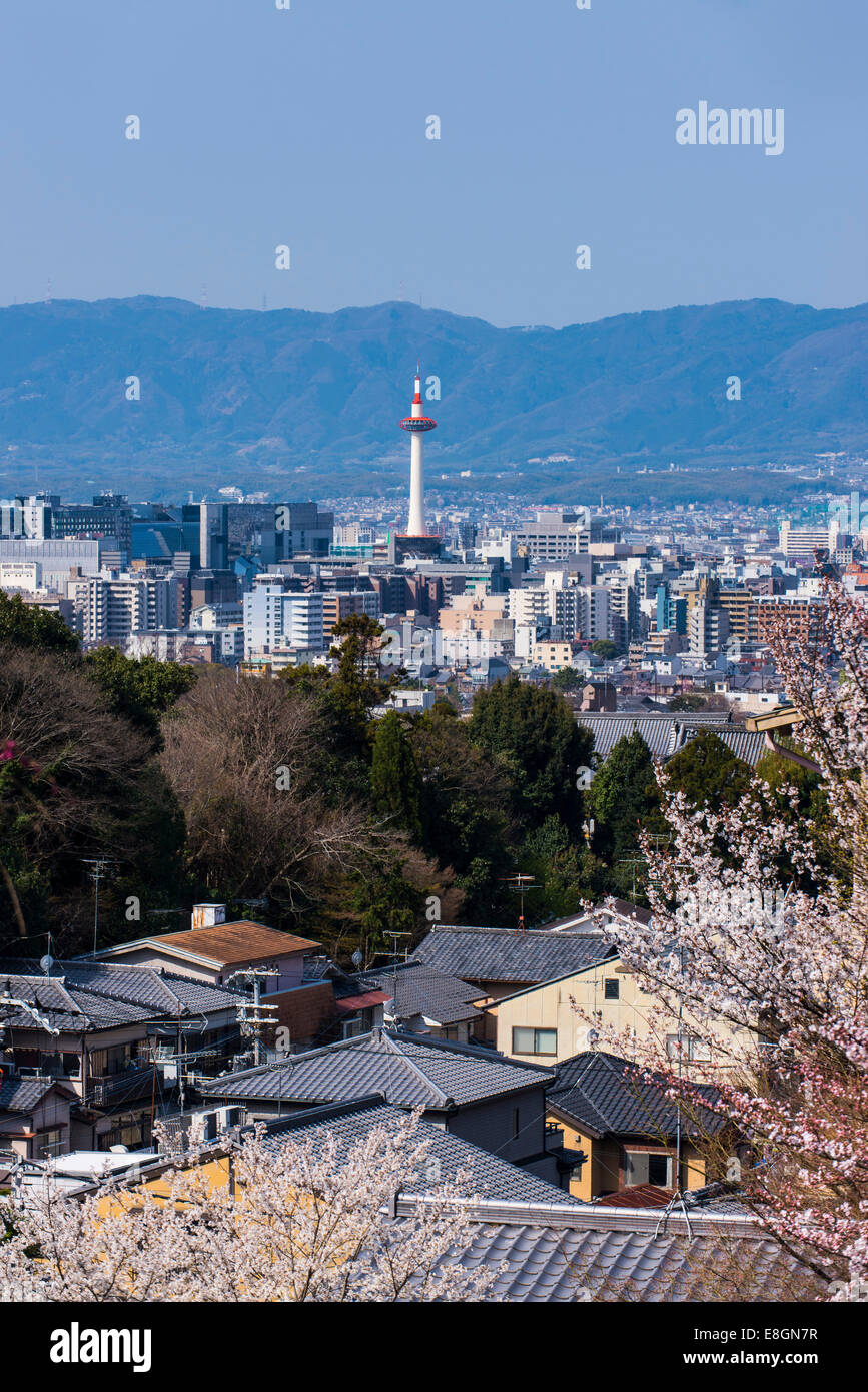 Cityscape of Kyoto, Japan Stock Photo