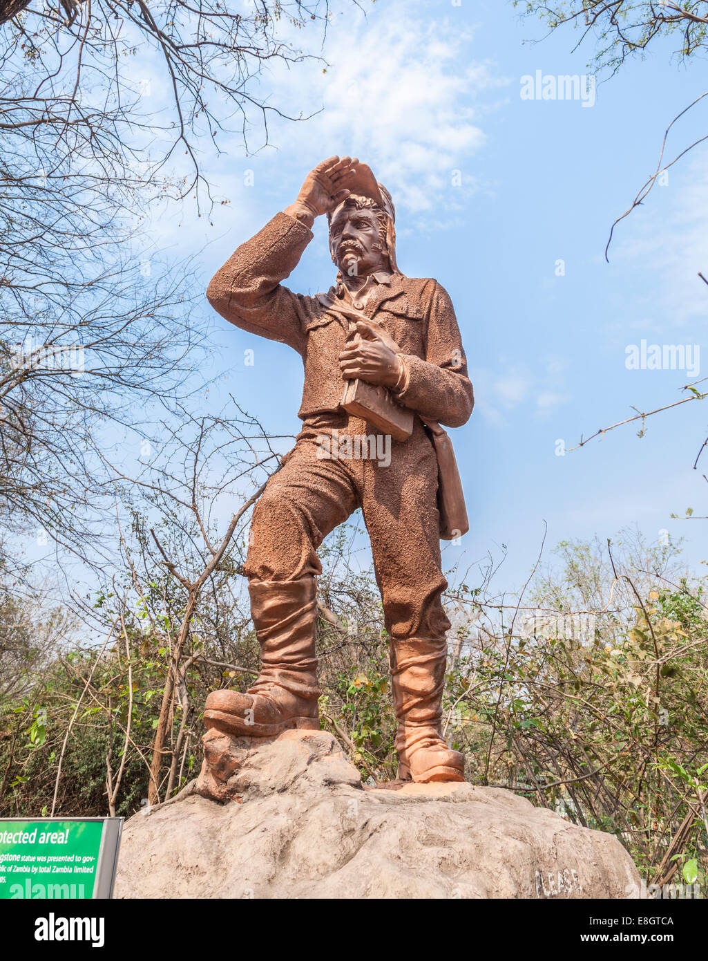 Statue of David Livingstone, explorer and missionary, at the Victoria