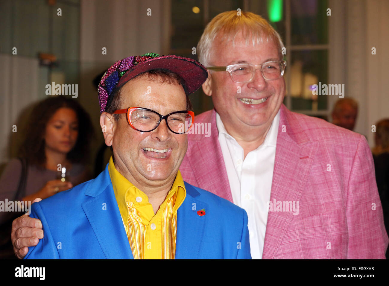 London, UK. 7th October, 2014. Christopher Biggins and Timmy Mallet pictured at Specsavers Spectacle Wearer of the Year 2014 hosted by Kidscape at Number 8 Nothumberland Avenue Credit:  Oliver Dixon/Alamy Live News Stock Photo