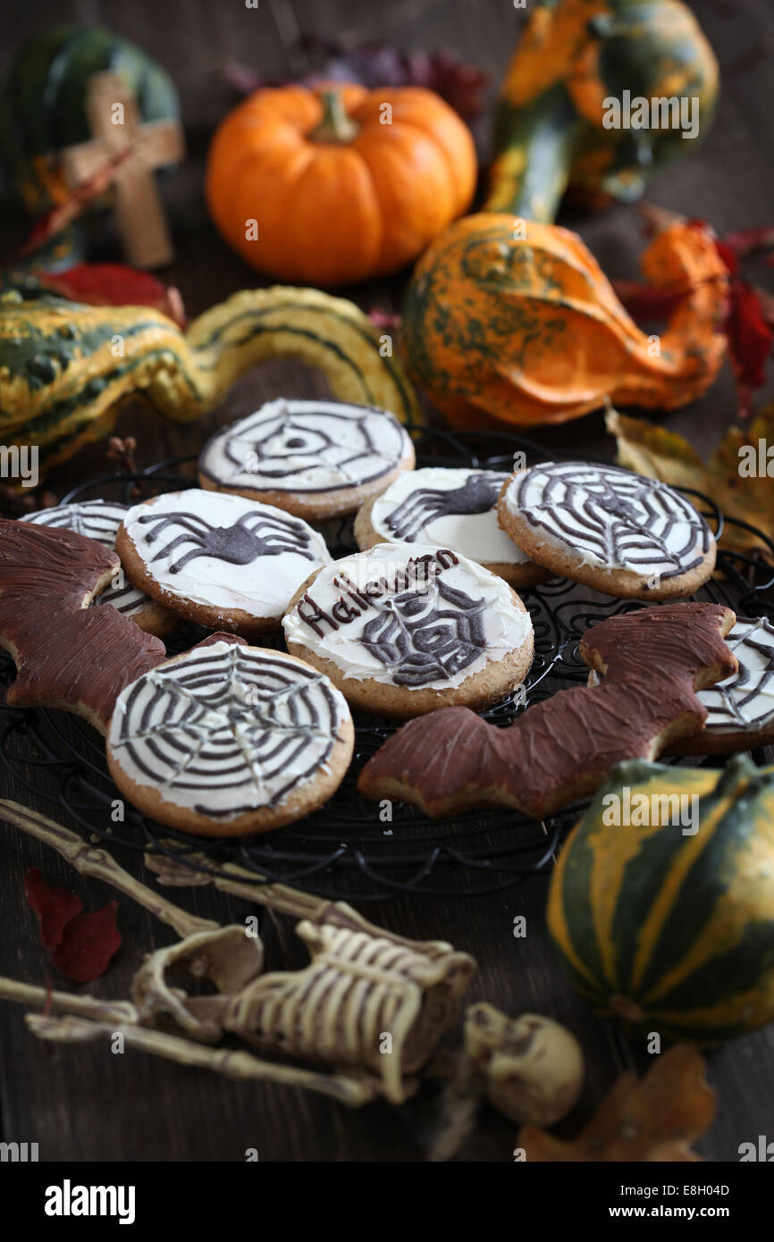 Halloween spooky candies cookie Stock Photo