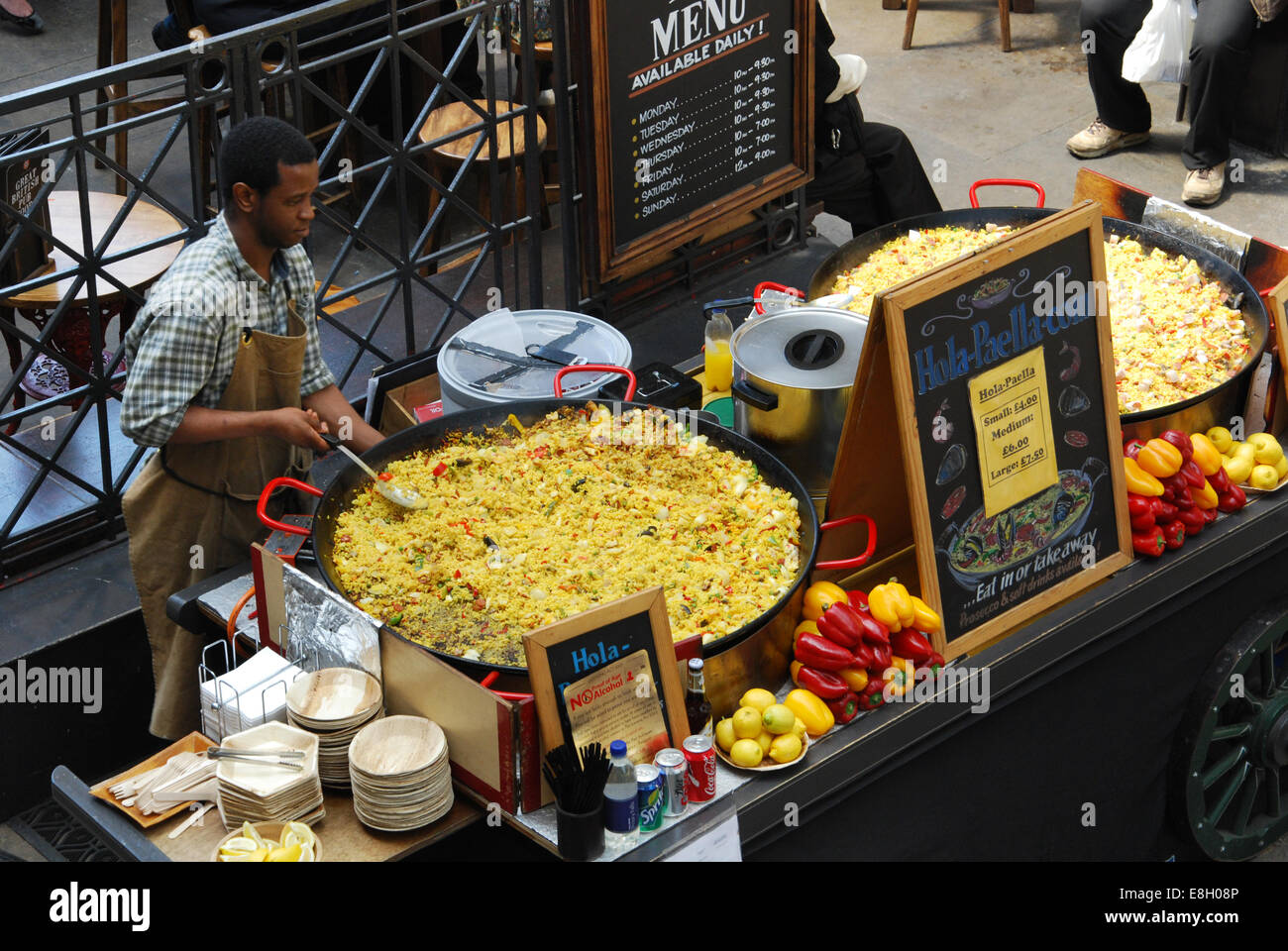 selling food in Covent Garden London UK Stock Photo Alamy