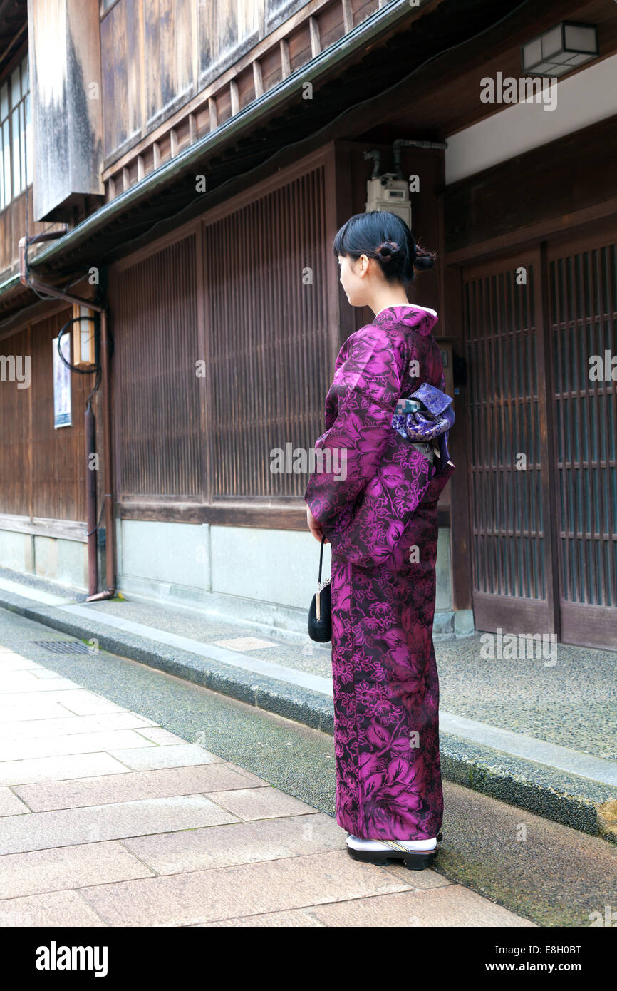 Young Japanese Girl In A Kimono Stock Photo