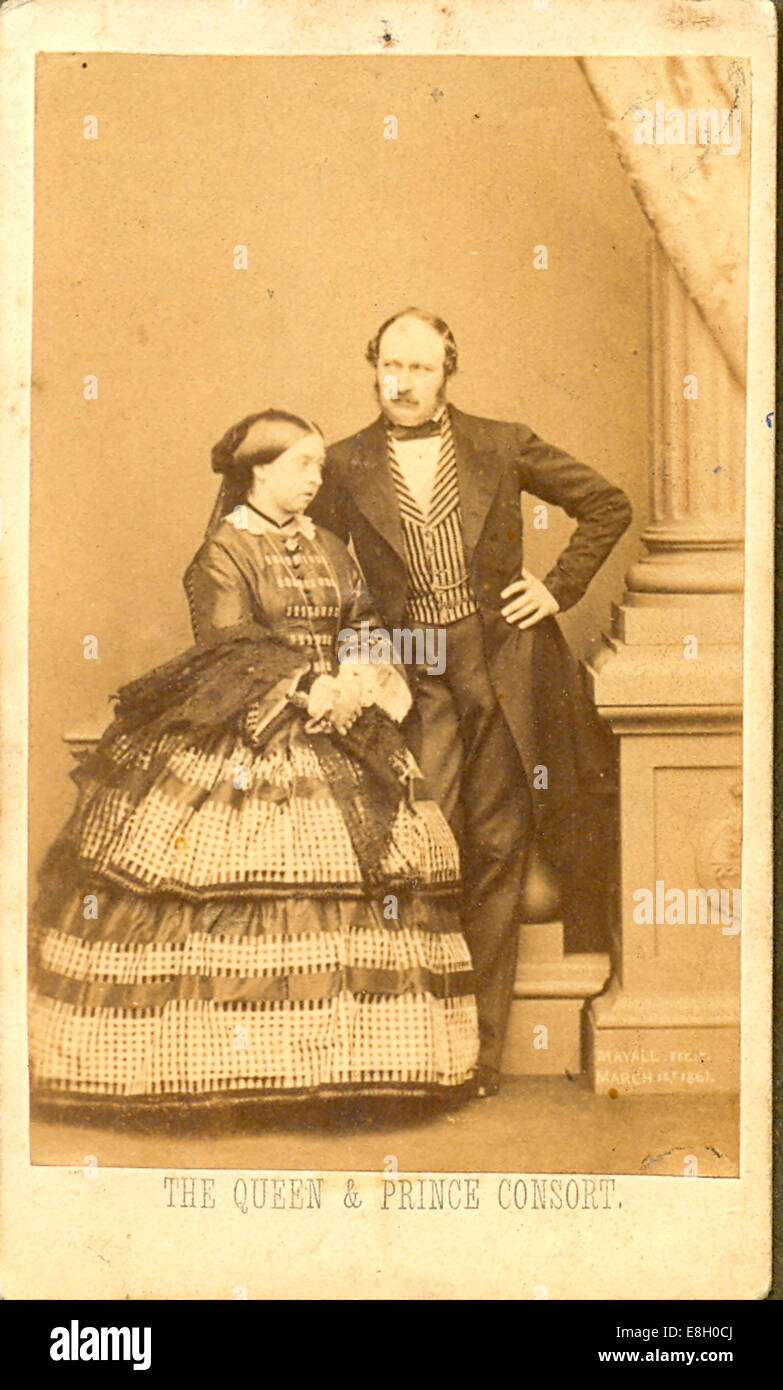 Carte de visite photograph of Queen Victoria and Prince Albert 1858 Stock  Photo - Alamy