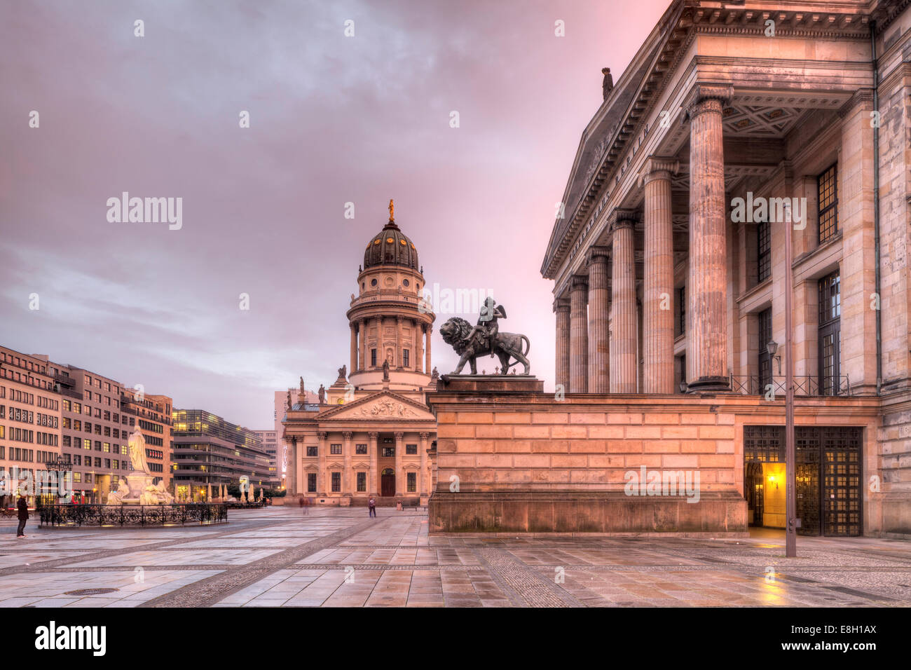 Gendarmenmarkt with Concert House and German Cathedral, Berlin, Germany Stock Photo