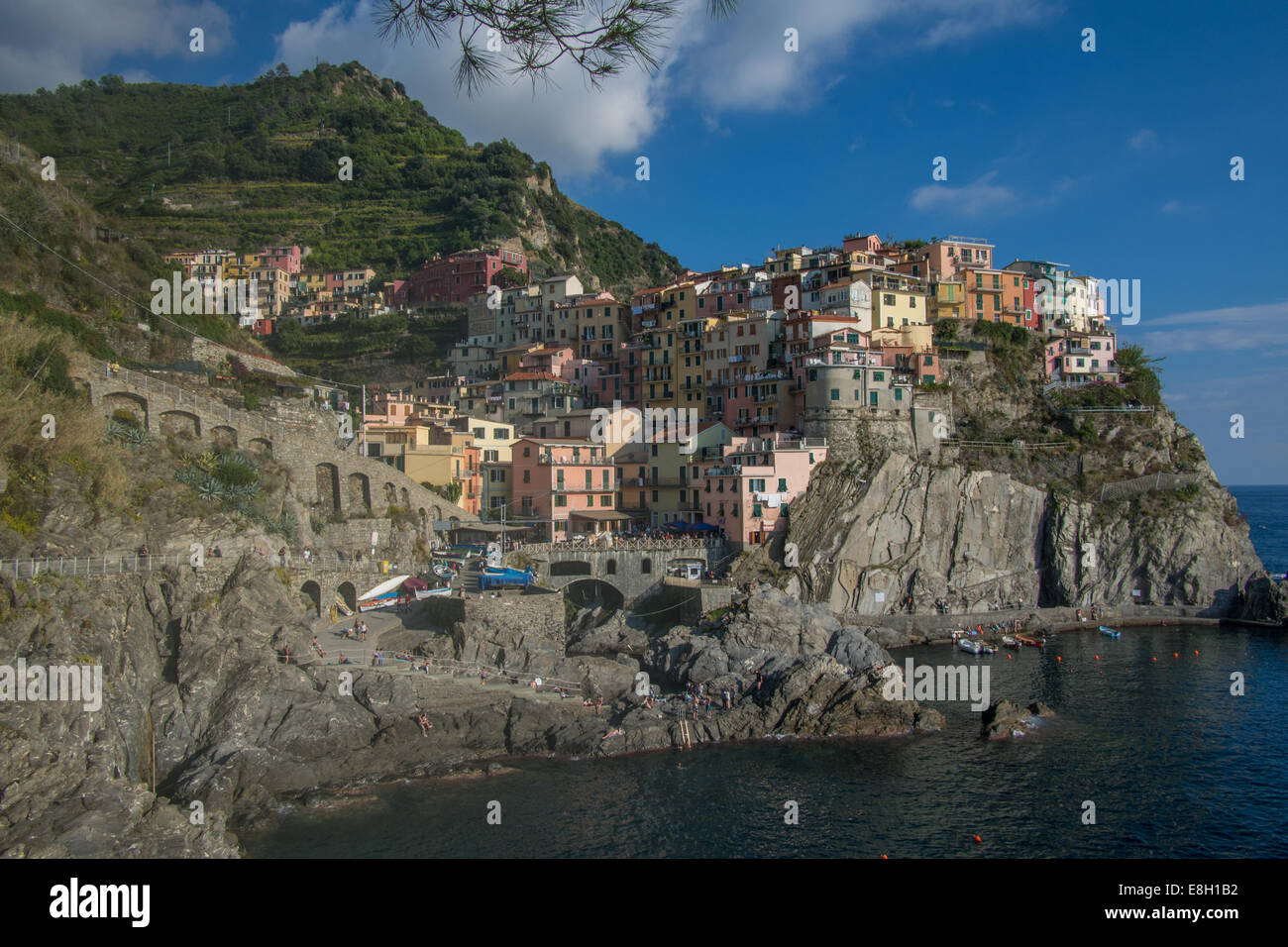 Manarola, Cinque Terre (Five Lands'), Liguria region, Italy. Stock Photo