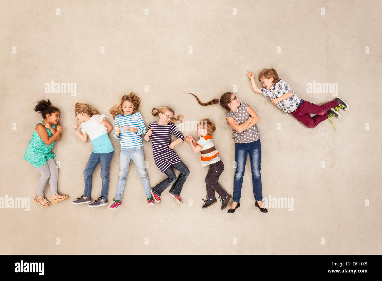 Children chatting Stock Photo