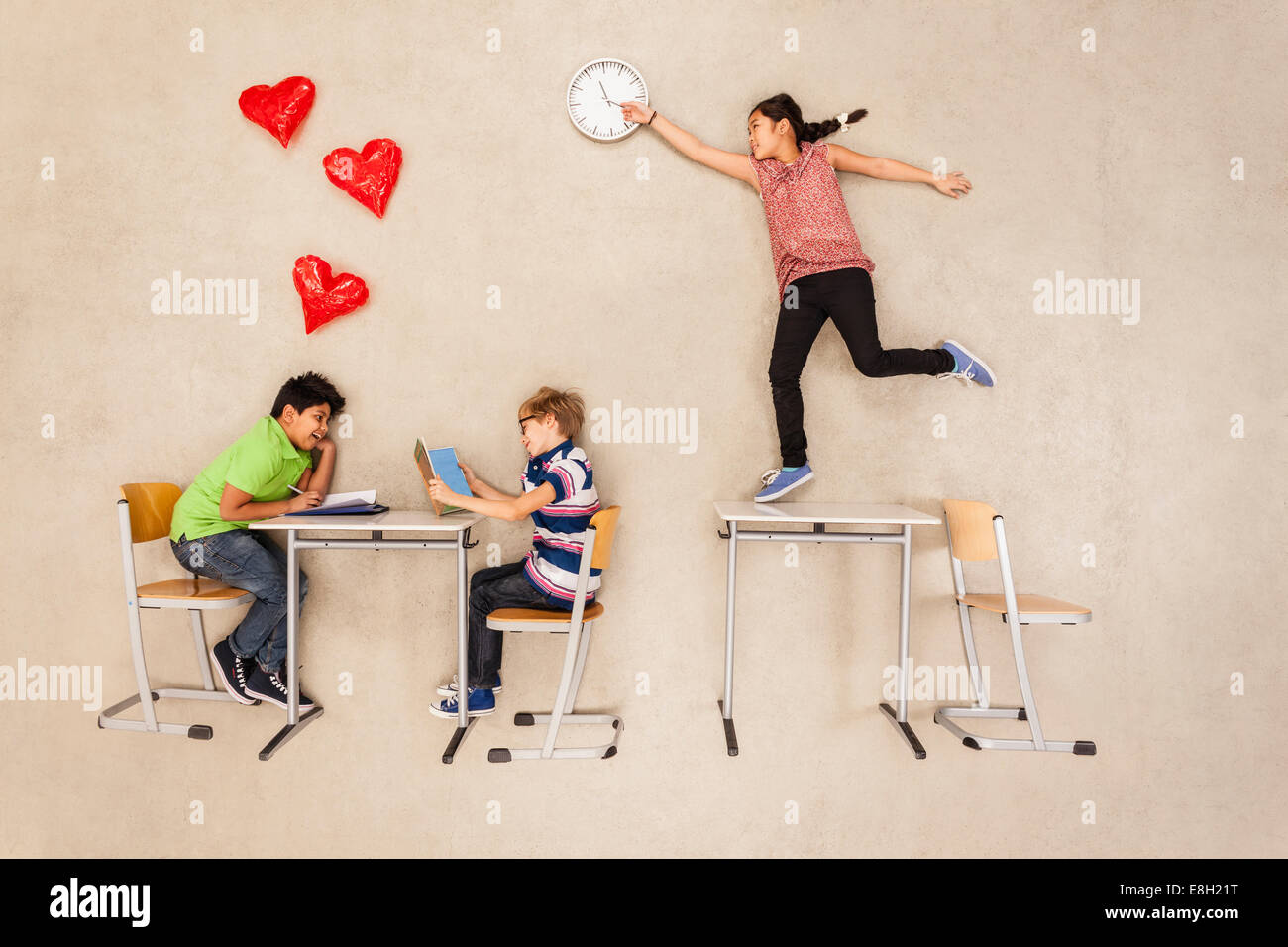 School children having a crush on each other Stock Photo Alamy