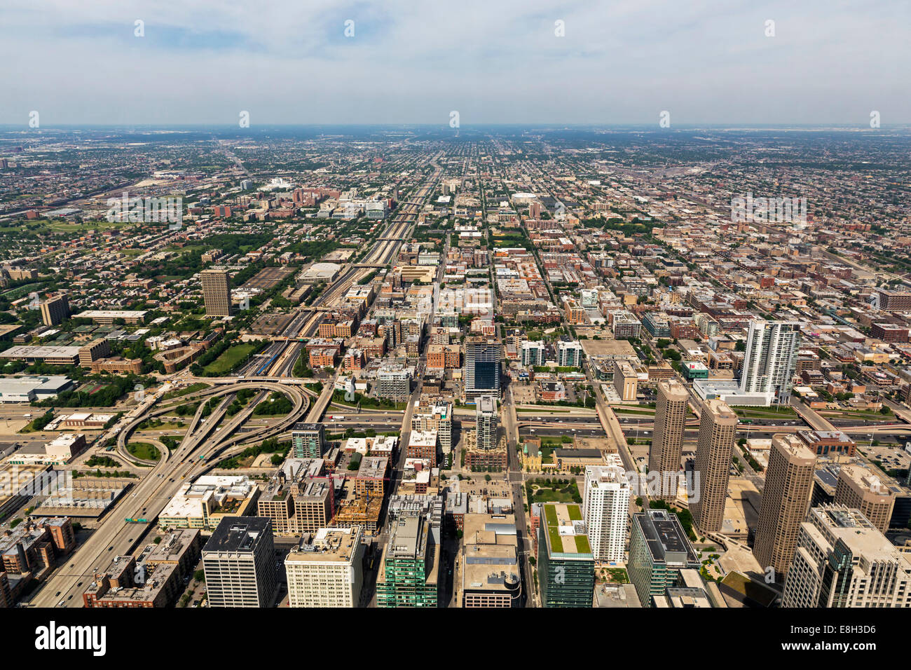 Chicago, Illinois, Chicago, View from Willis Tower Stock Photo