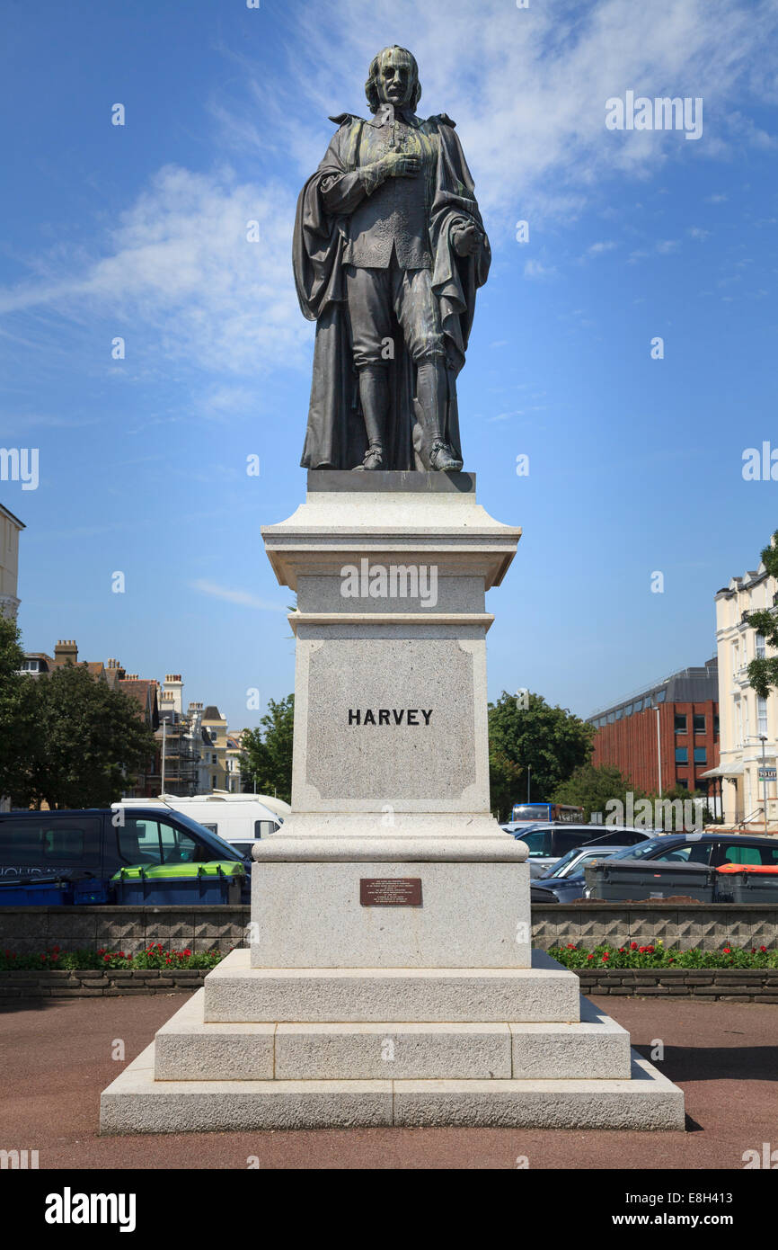 Statue of William Harvey on the Leas at Folkestone Stock Photo Alamy