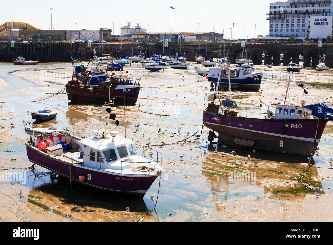 Folkestone harbour fishing boats hi-res stock photography and images ...
