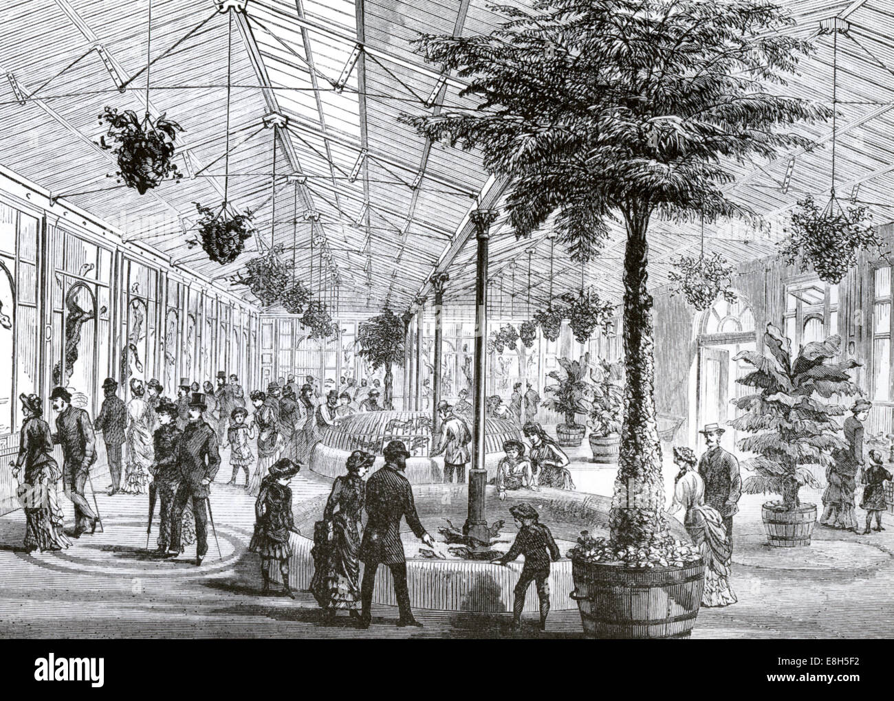 LONDON ZOO Opening of the new reptile house at the London Zoological Society in Regents Park, London, 1883 Stock Photo