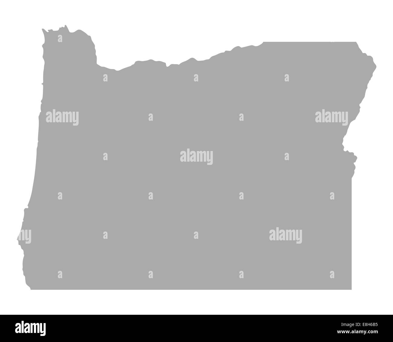 Oregon map Black and White Stock Photos &amp; Images - Alamy