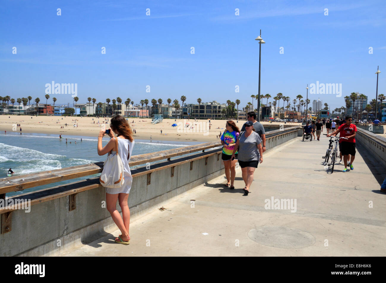 Fishing Pier, Venice Beach, Los Angeles, California, USA Stock