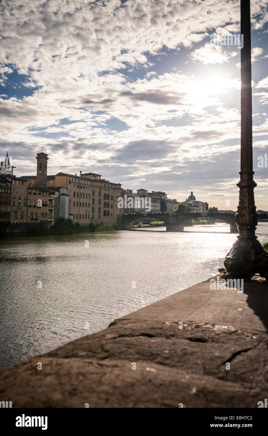 Italy, Tuscany, Florence, River Arno Stock Photo