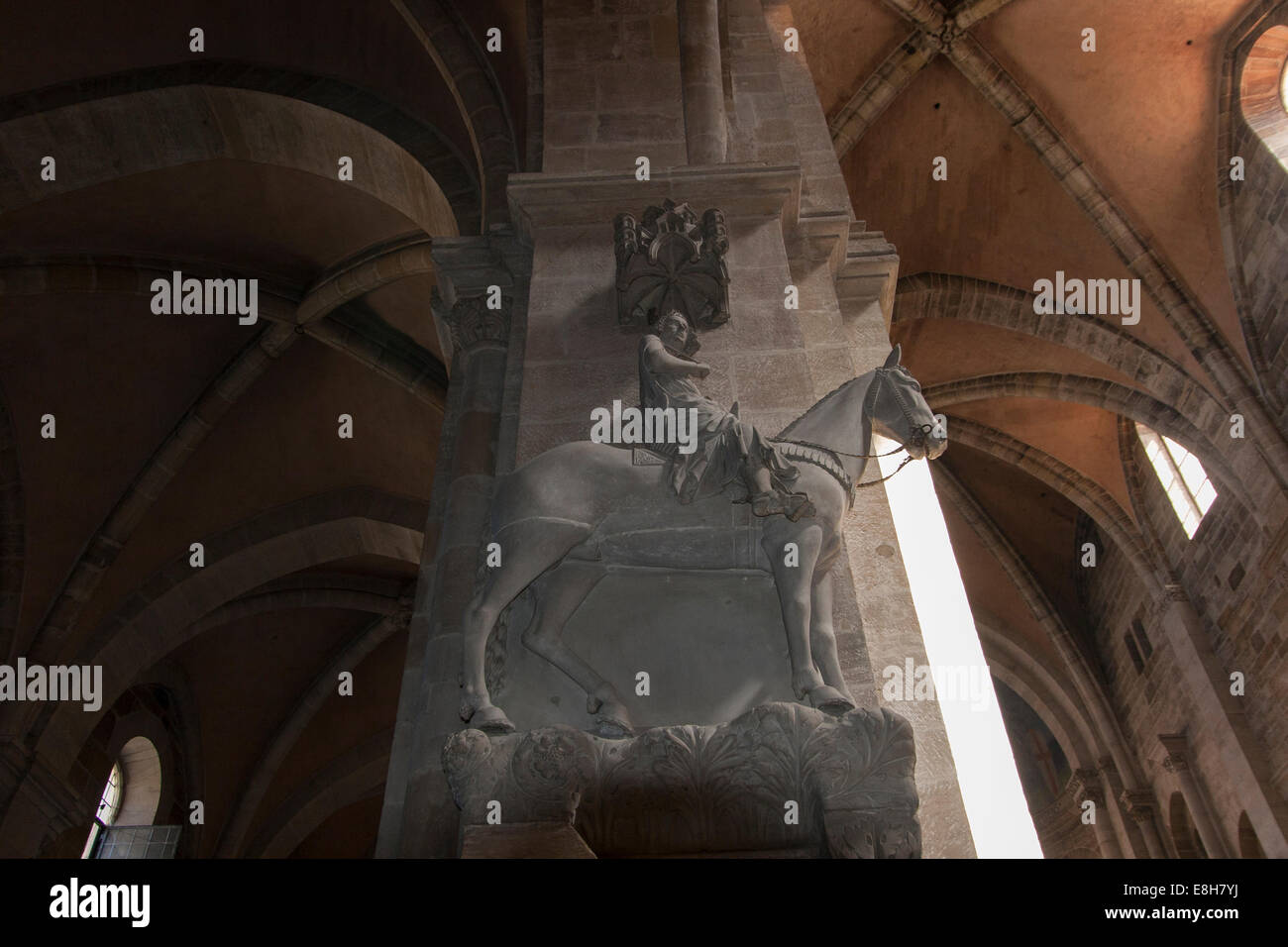 Statue The Bamberg Horseman Bamberger Reiter Kaiserdom Bamberg Germany ...