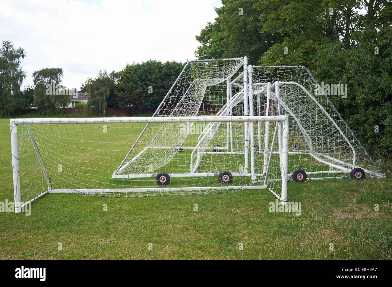 Football goalposts Stock Photo Alamy