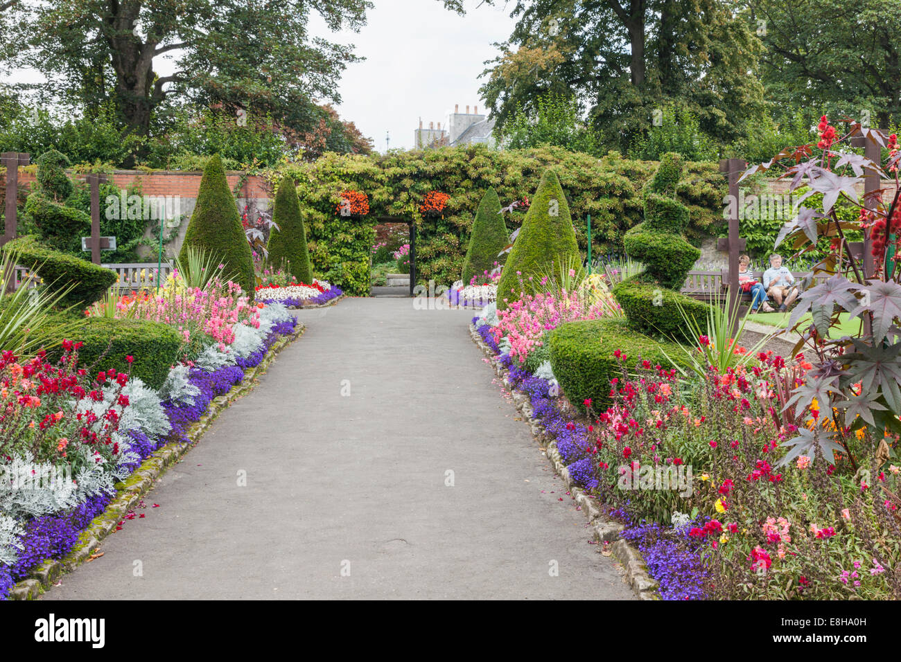 Scotland, Glasgow, Bellahouston Park, House for an Art Lover, The Walled Garden Stock Photo