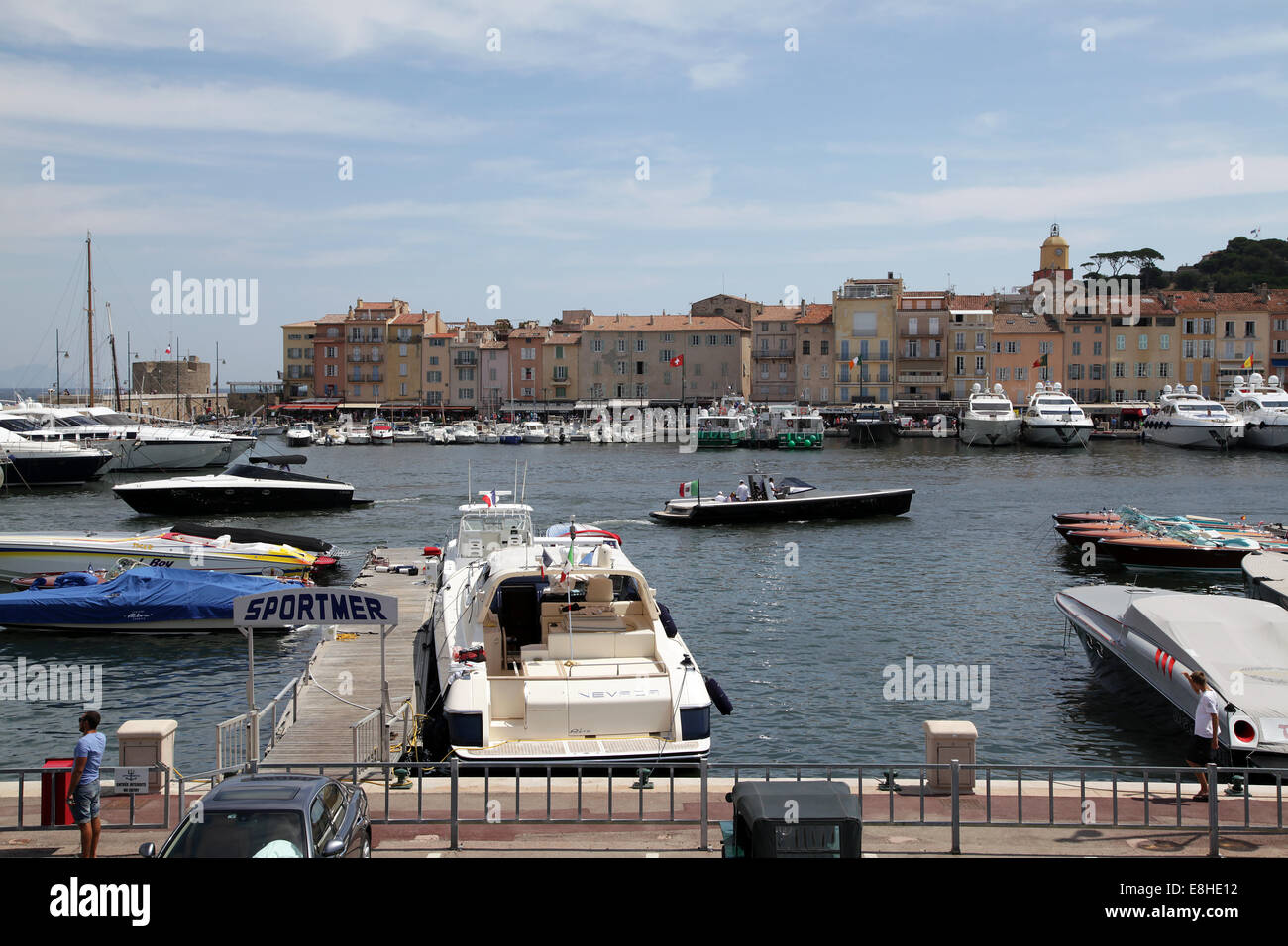 Port of Saint-Tropez.Provençal town in the Var department of the Provence-Alpes-Côte d'Azur region of southeastern France.The French Riviera Stock Photo