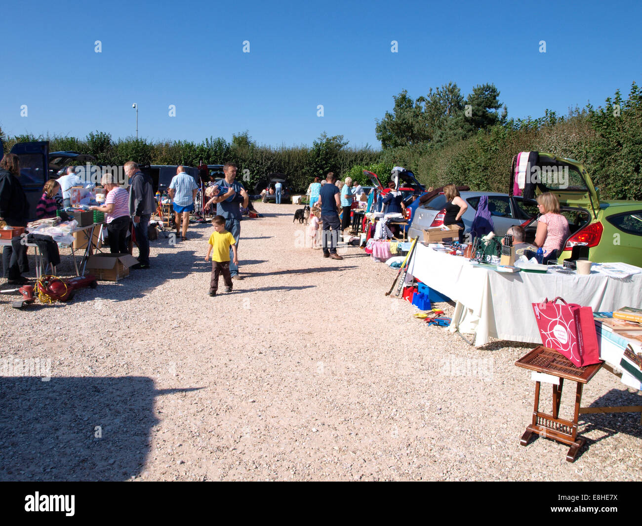 Car Boot sale at Sidmouth Donkey Sanctuary, Devon, UK Stock Photo Alamy