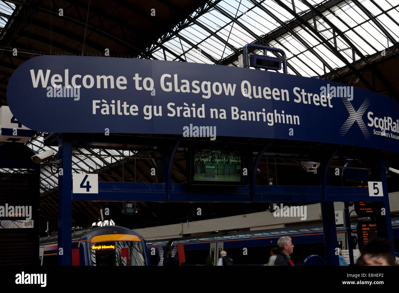 queen street station glasgow scotland Stock Photo