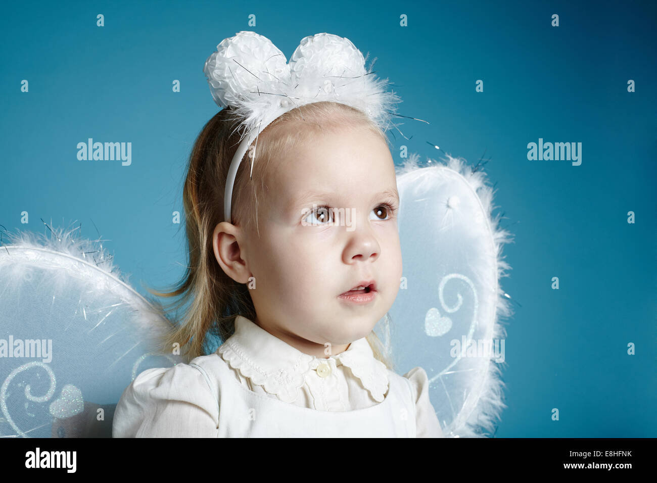 Cute little girl with butterfly costume Stock Photo Alamy