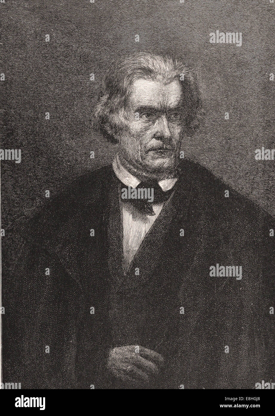 Portrait of John C. Calhoun Engraving XIX th Century Stock Photo Alamy