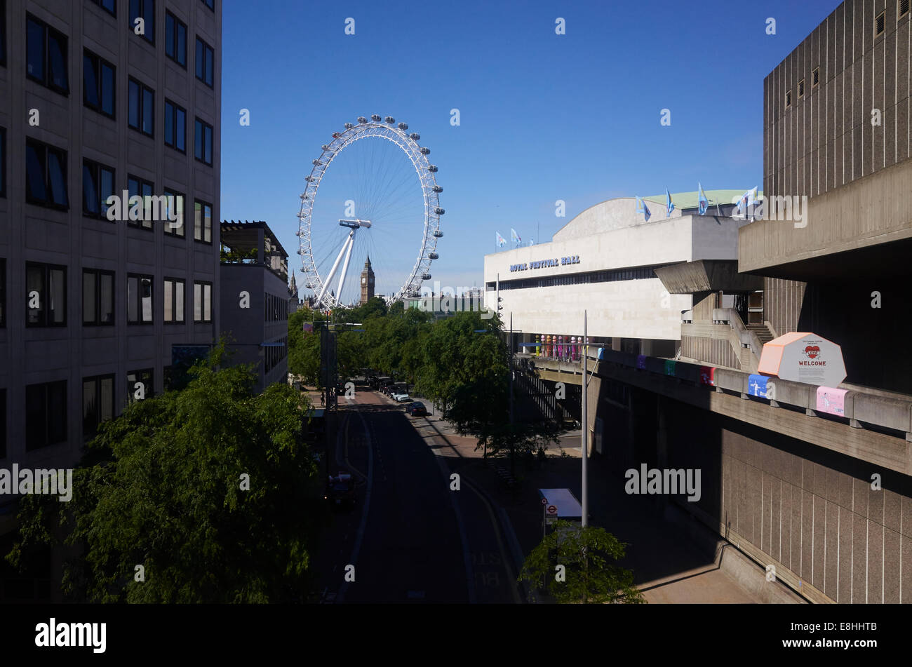 Royal festival hall and the london eye hi-res stock photography and ...