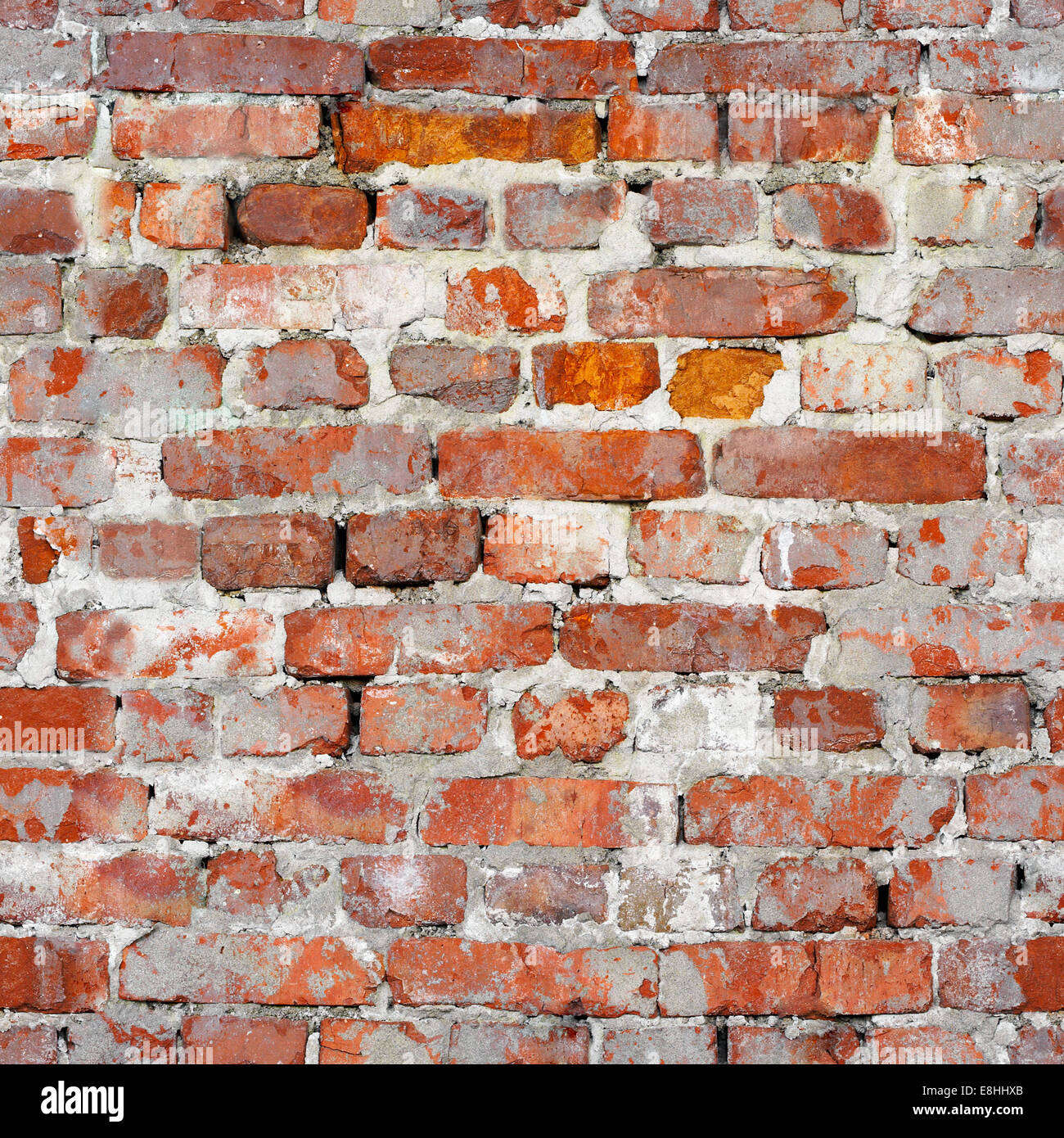 Seamless texture of an old red brick wall. Grunge architecture pattern