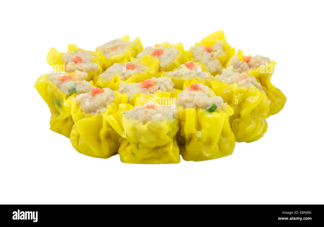 Dim Sum Chinese Appetizer Type of Chinese Steamed Dumpling isolate Stock Photo