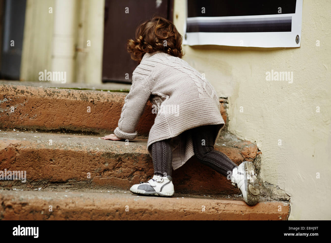 little girl urban stylish portrait Stock Photo Alamy