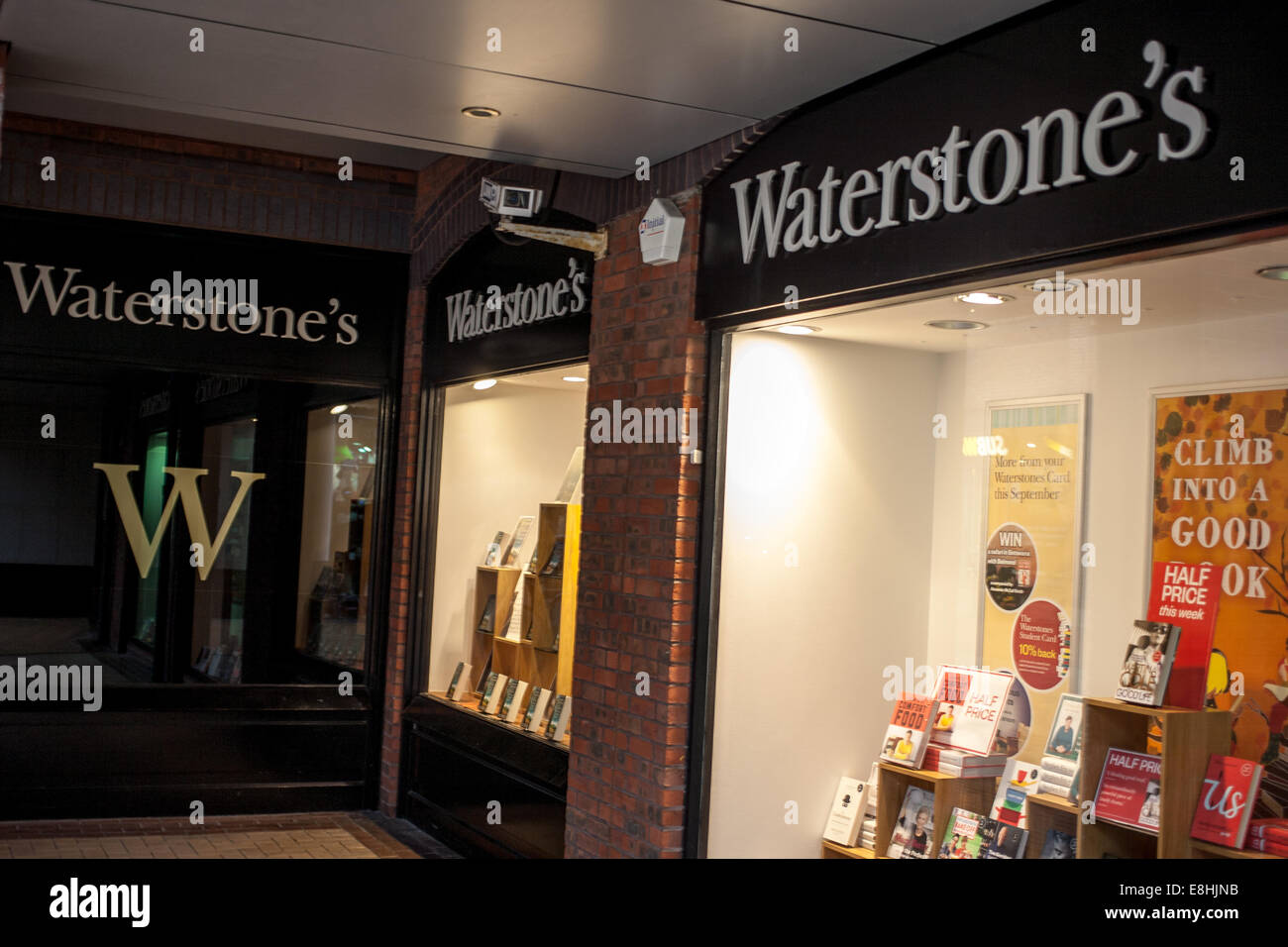 Waterstone's and CCTV camera in Sheffield, South Yorkshire