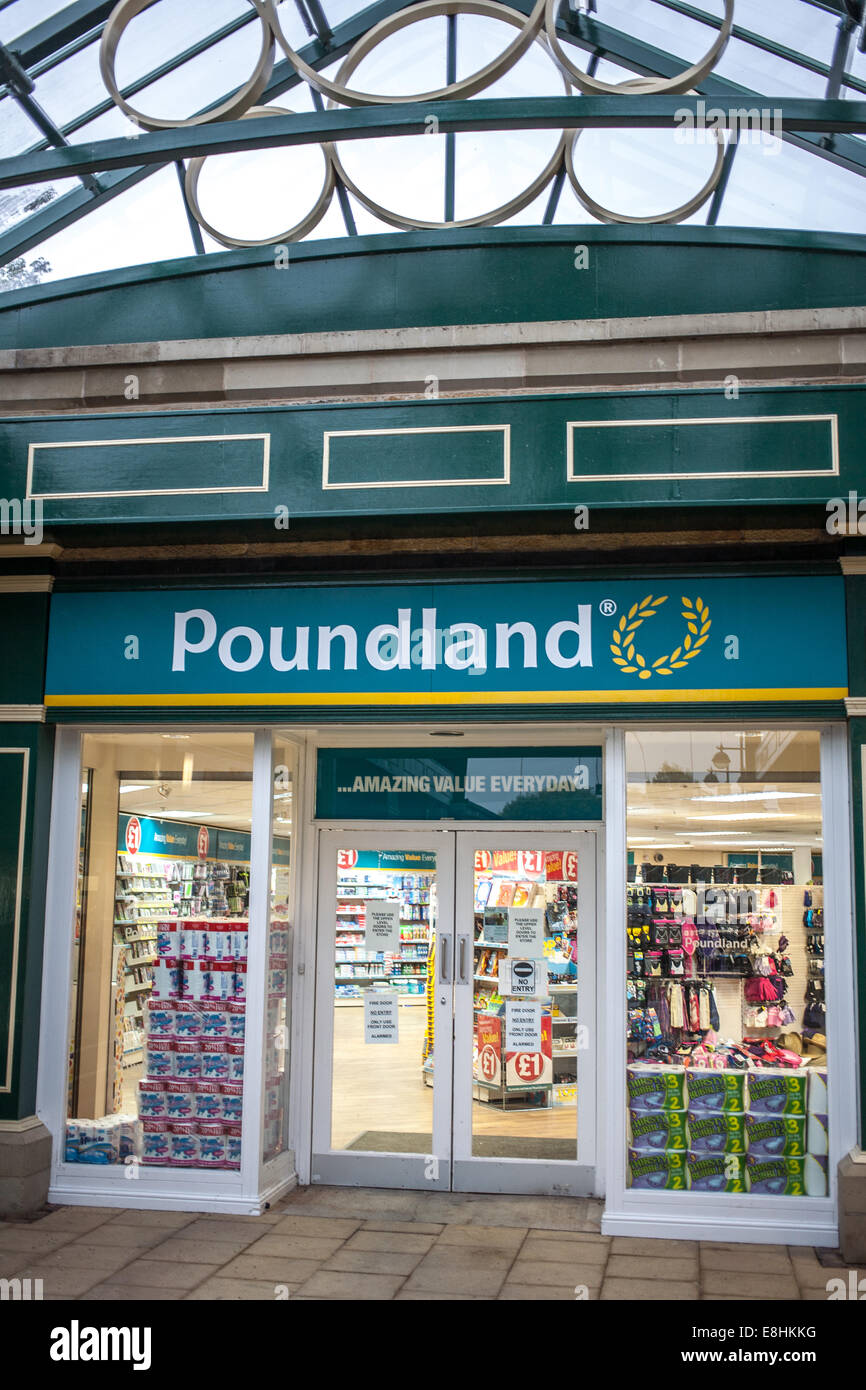 Poundland discount store in Hillsbourgh Barracks Sheffield UK Stock Photo