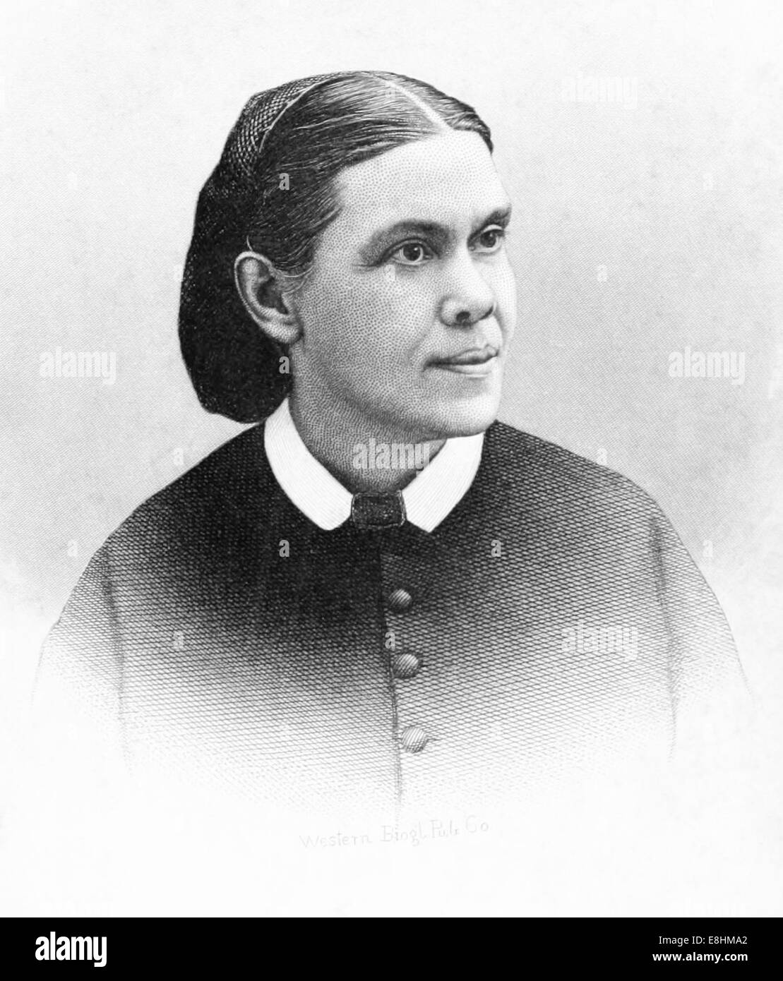 Ellen Gould White (1827-1915) a co-founder of the Seventh-day Adventist Church and wife of James Springer White. Stock Photo
