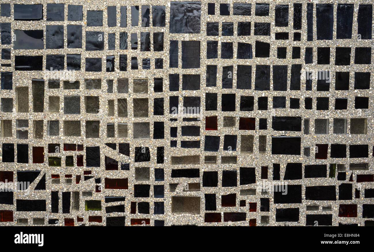 Dark glass stones in a wall Stock Photo Alamy